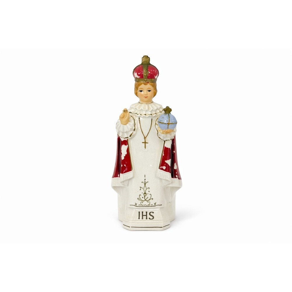 VTG Infant of Prague Planter Sannyo Japan‎ Religious Figurine Catholic Decor EUC